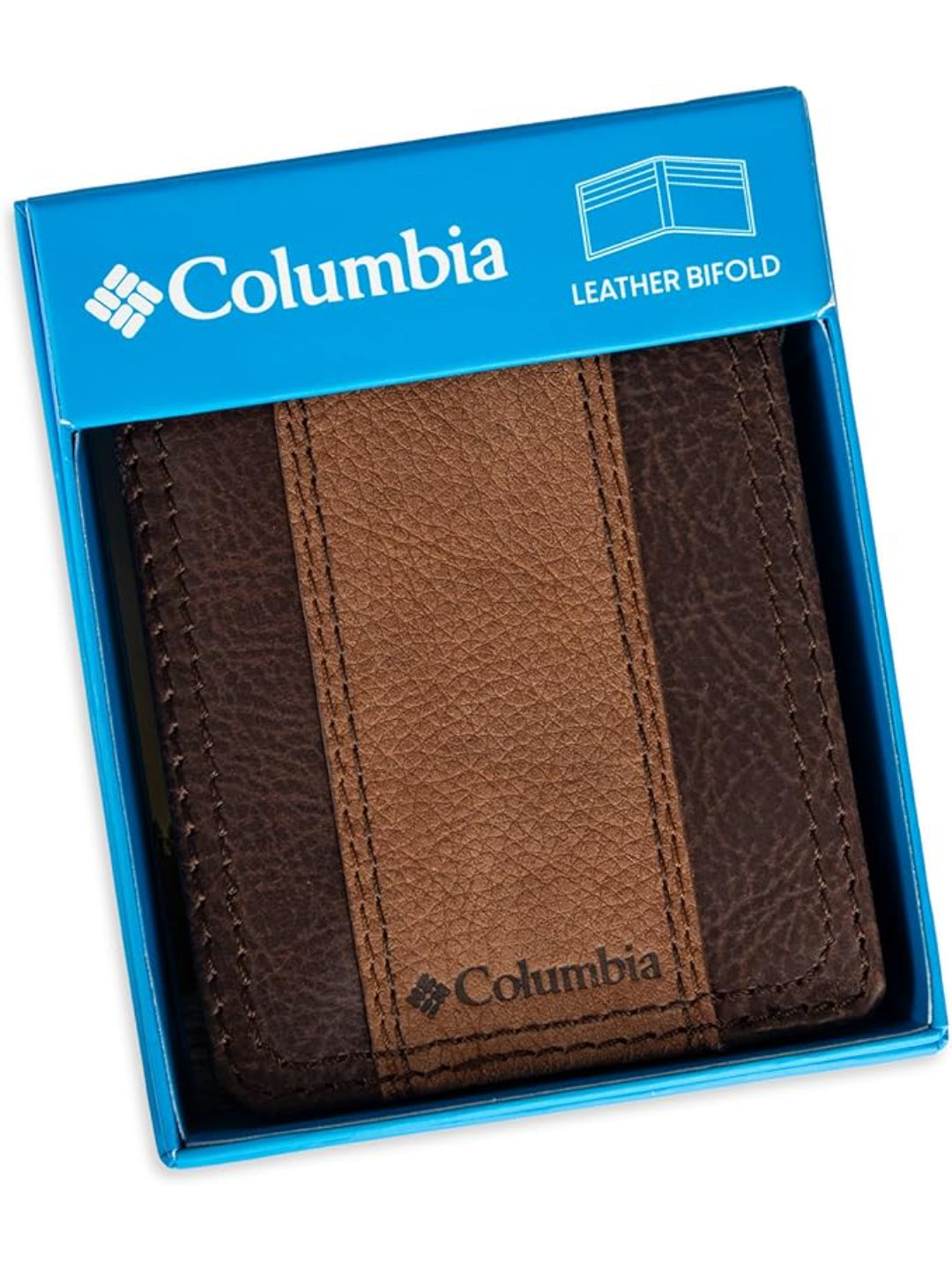 Columbia Men Brown RFID Passcase Wallet
