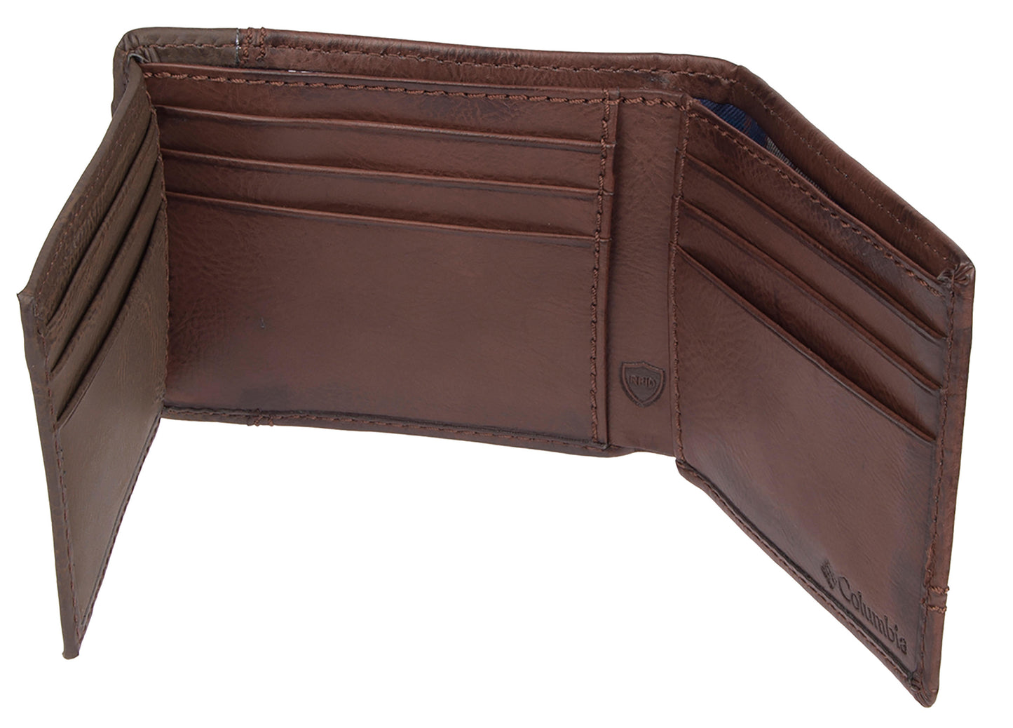 Columbia Men Brown RFID Vista Traveler Wallet
