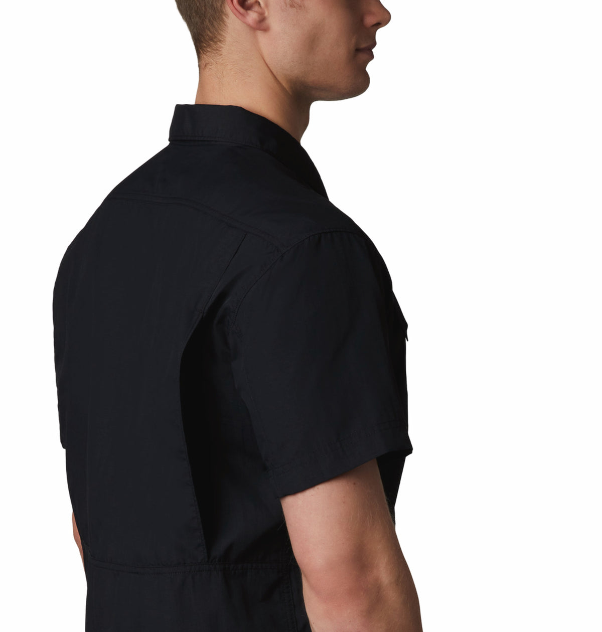 Columbia Men Black Omni-Shade Silver Ridge 2.0 Short Sleeve Shirt
