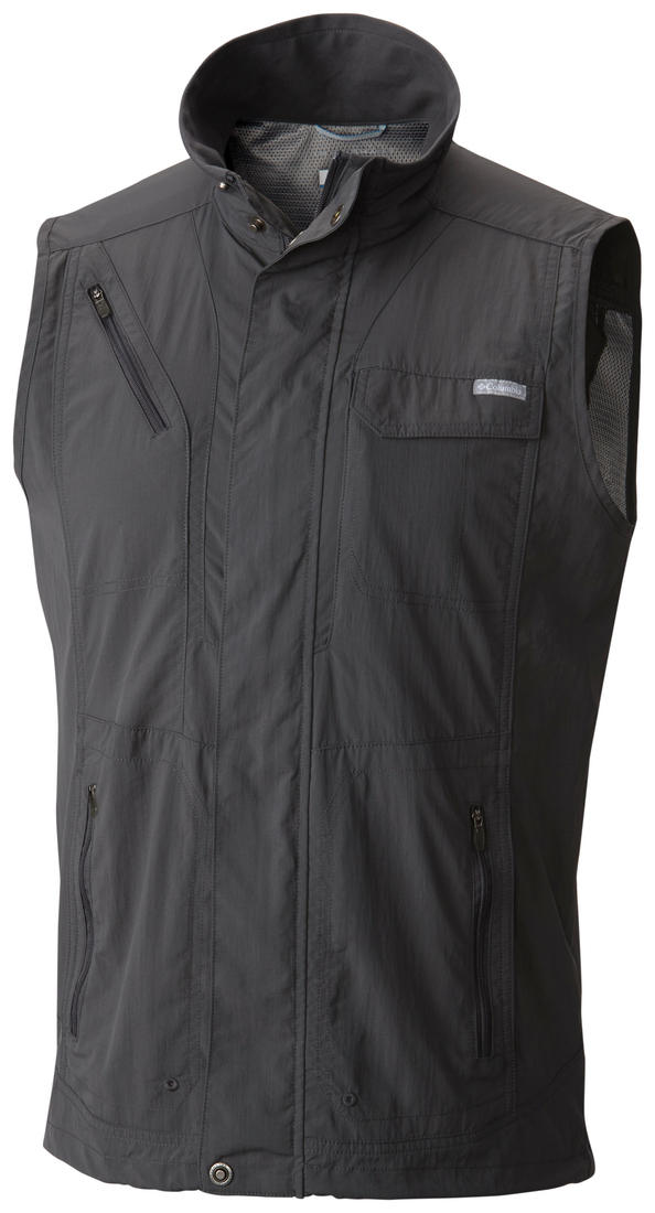 Columbia Men Grey Silver Ridge Vest (Sun Protection)