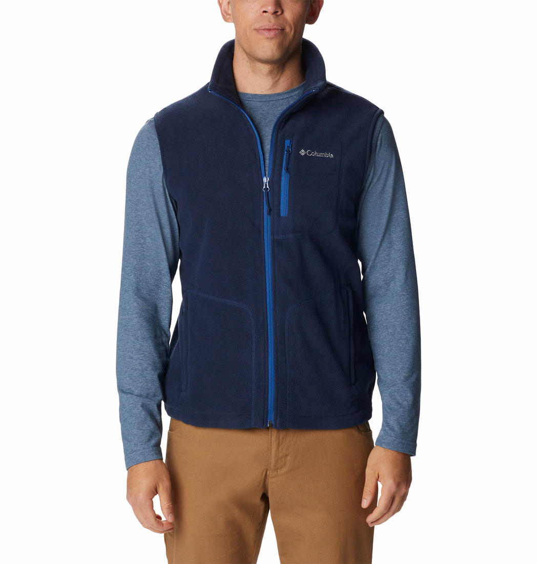 Columbia Men Blue Fast Trek Fleece Vest