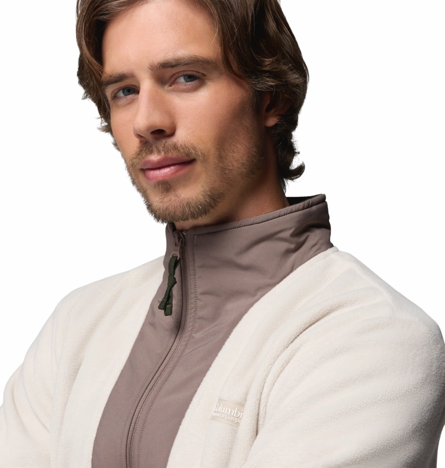 men beige mtr sequoia grove ii fleece jacket