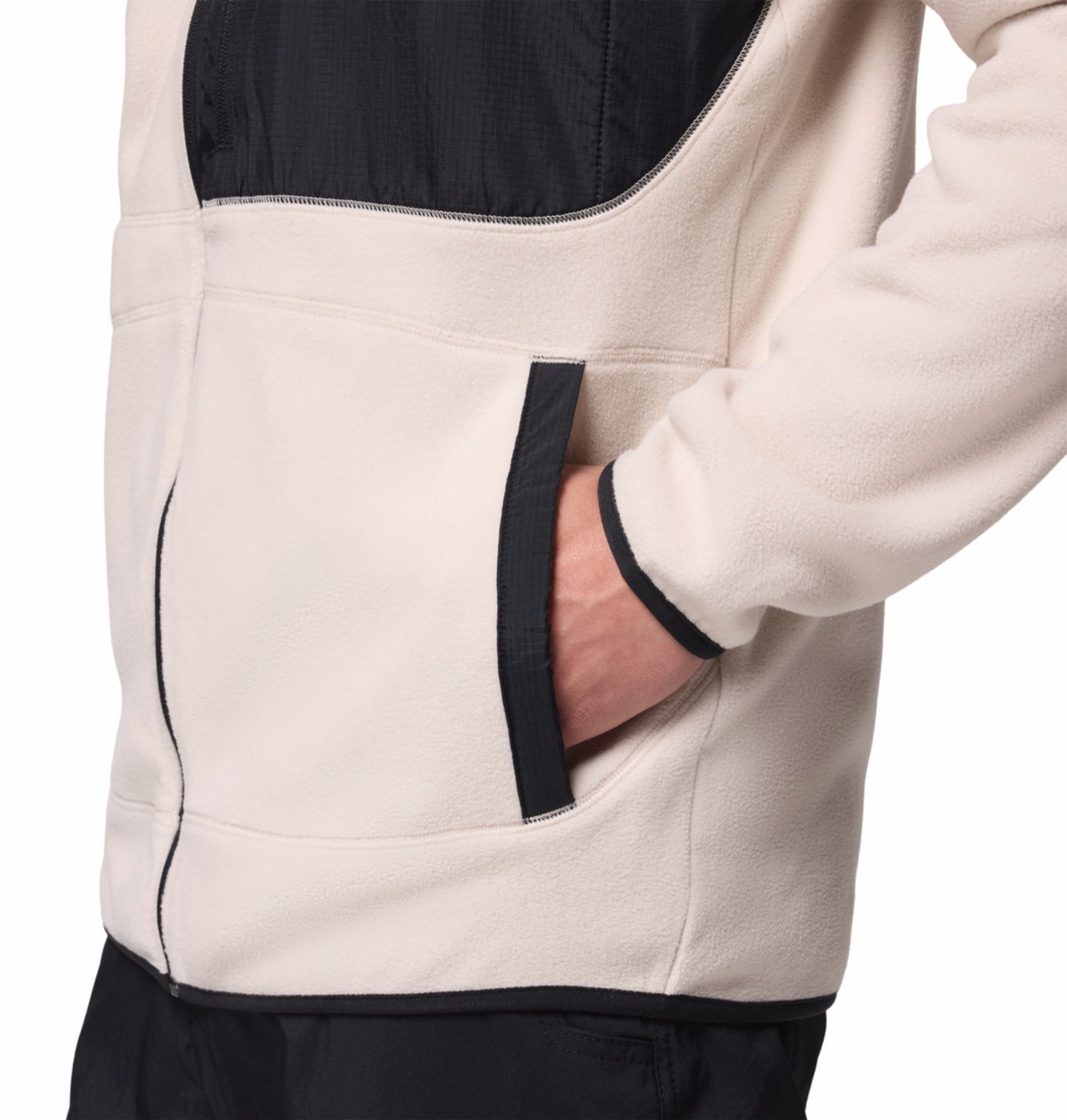 Columbia Men Beige Fast Trek Overlay Fleece Jacket