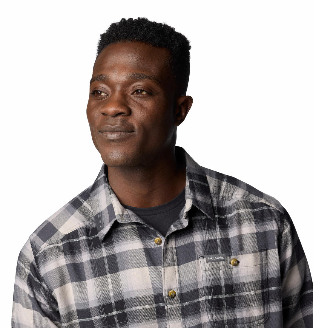 Columbia Men Black Cornell Woods Flannel Shirt