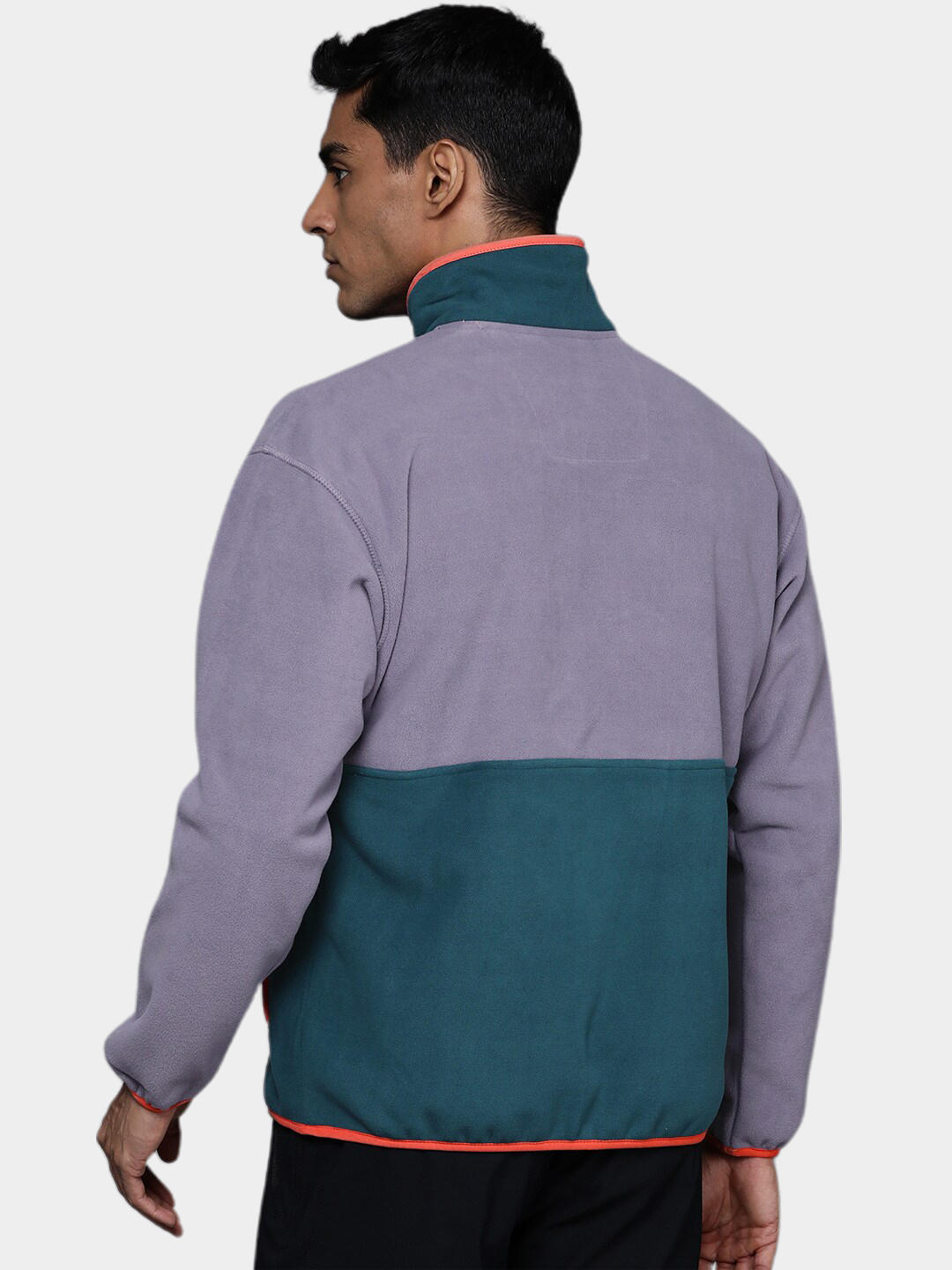 A Men Wearing Columbia Men Purple Backbowl Remastered Fleece