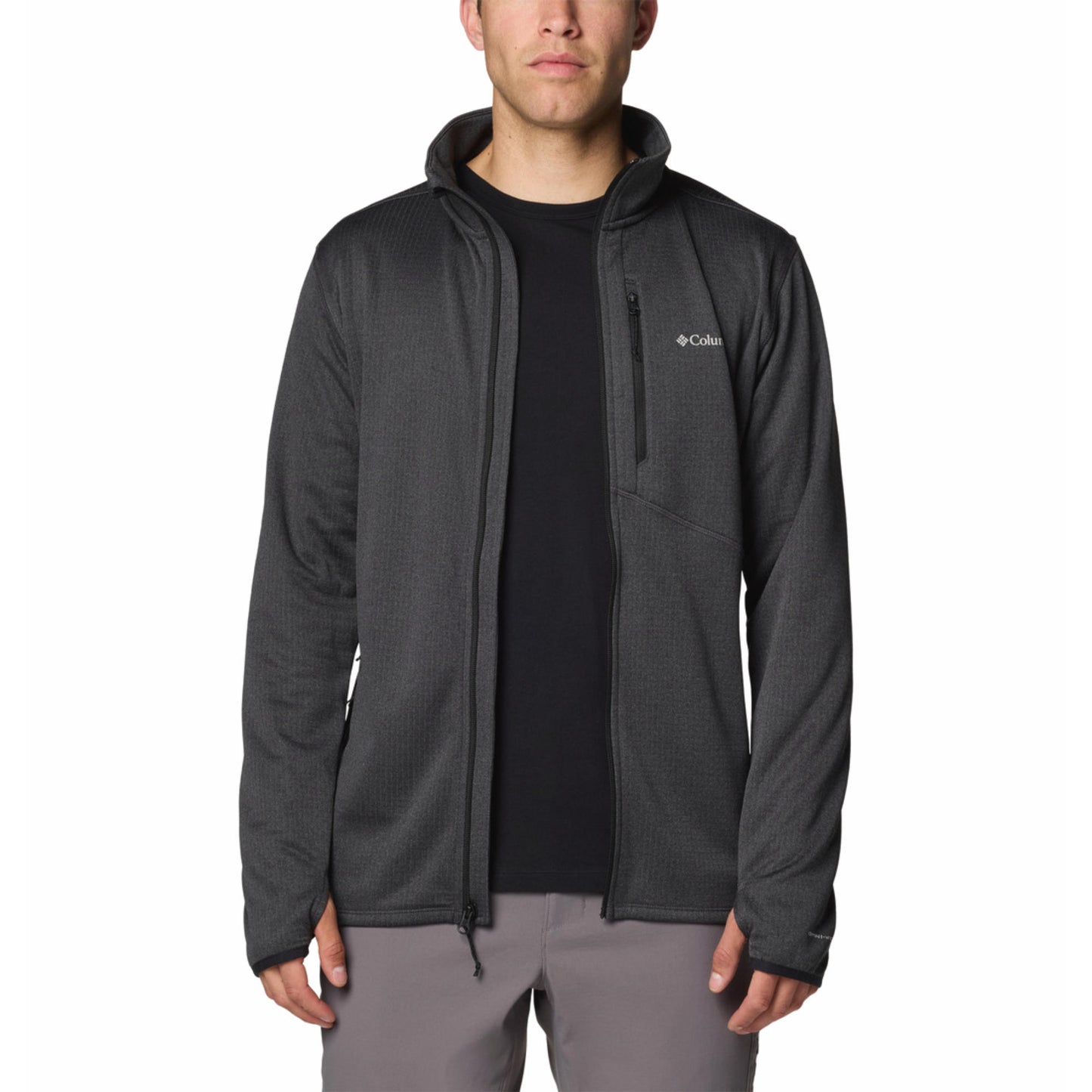 Columbia Men's Omni-Wick Park View Black Full Zip Fleece Jacket