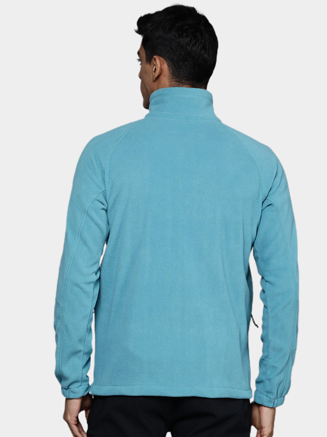 A Men Wearing Columbia Men Blue Fast Trek II Full Zip Fleece