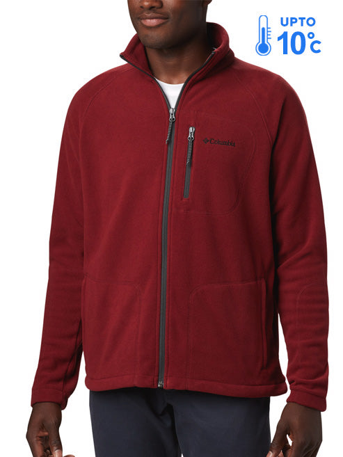 Columbia Men Pink Fast Trek II Full Zip Fleece