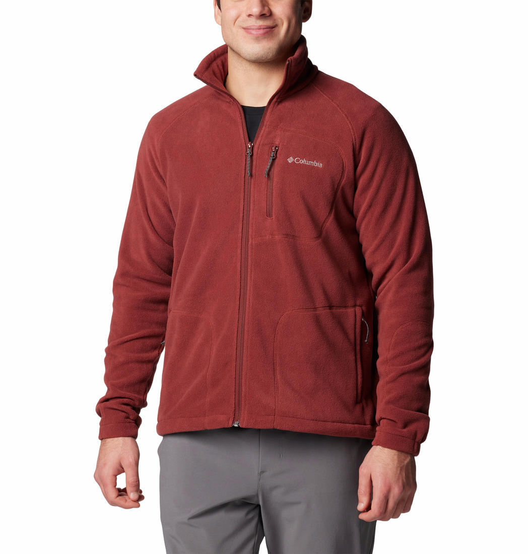 Columbia Men Red Fast Trek II Full Zip Fleece - Main Image