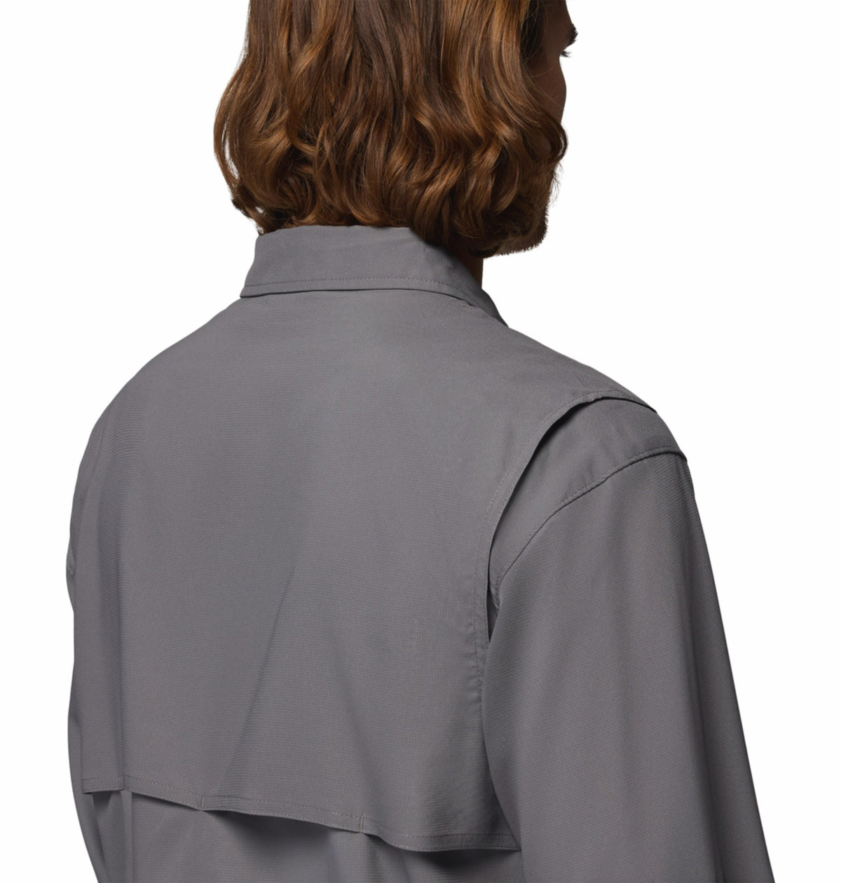 Columbia Men Grey Omni-Shade Silver Ridge Utility II Performance Shirt