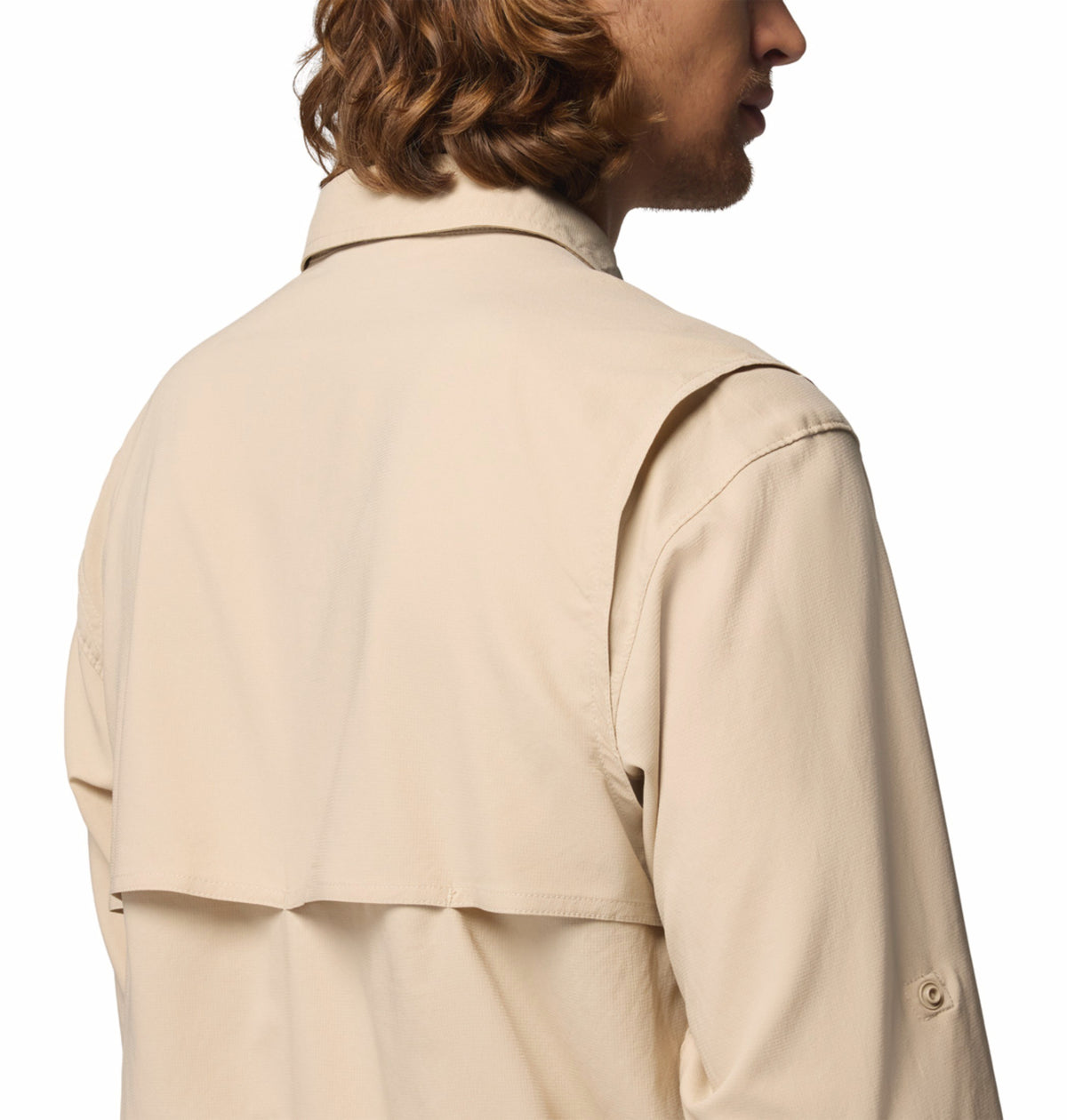 Columbia Men Beige Omni-Shade Silver Ridge Utility II Long Sleeve Shirt