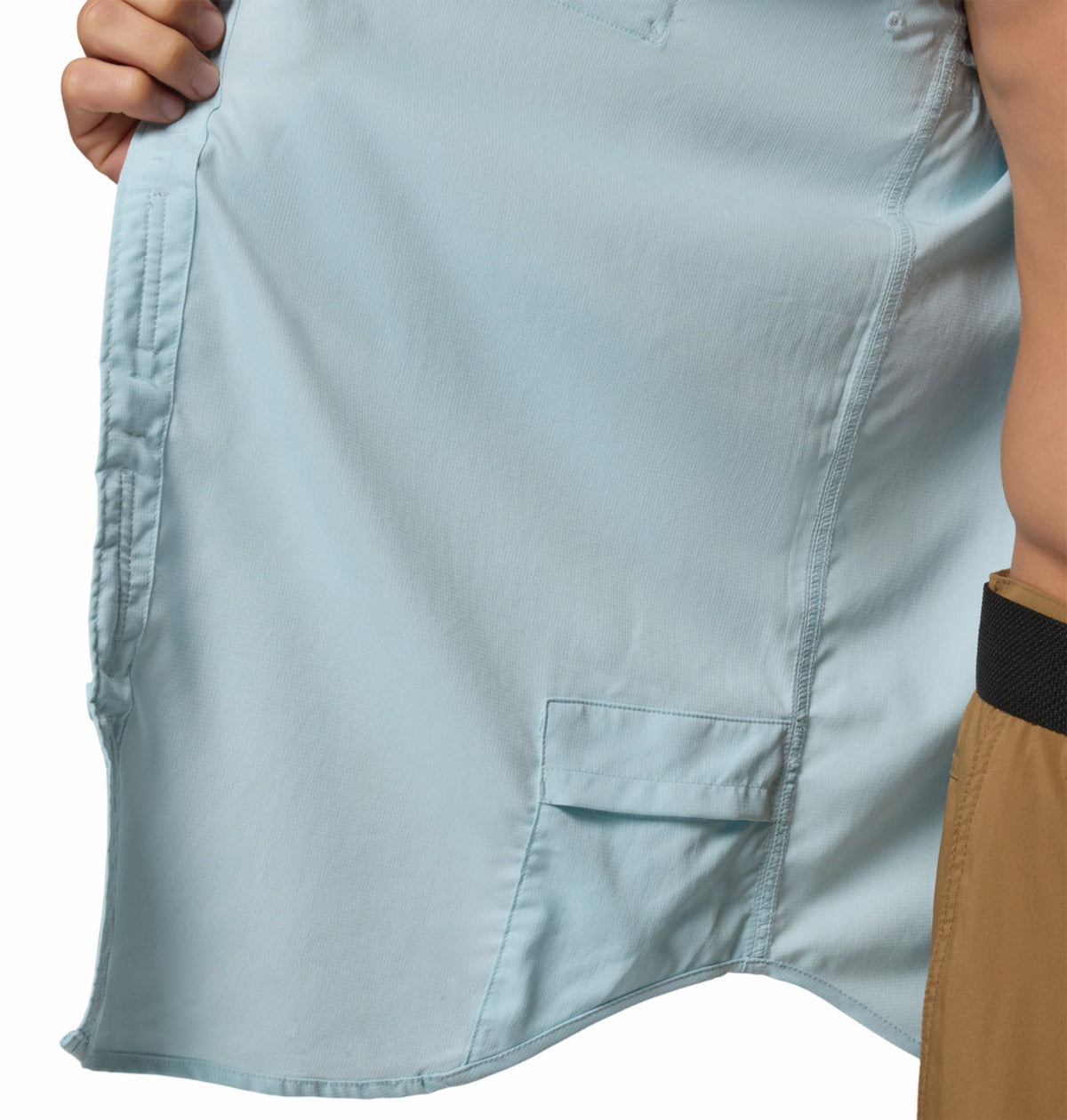 Columbia Men Blue Omni-Shade Silver Ridge Utility II Durable Shirt
