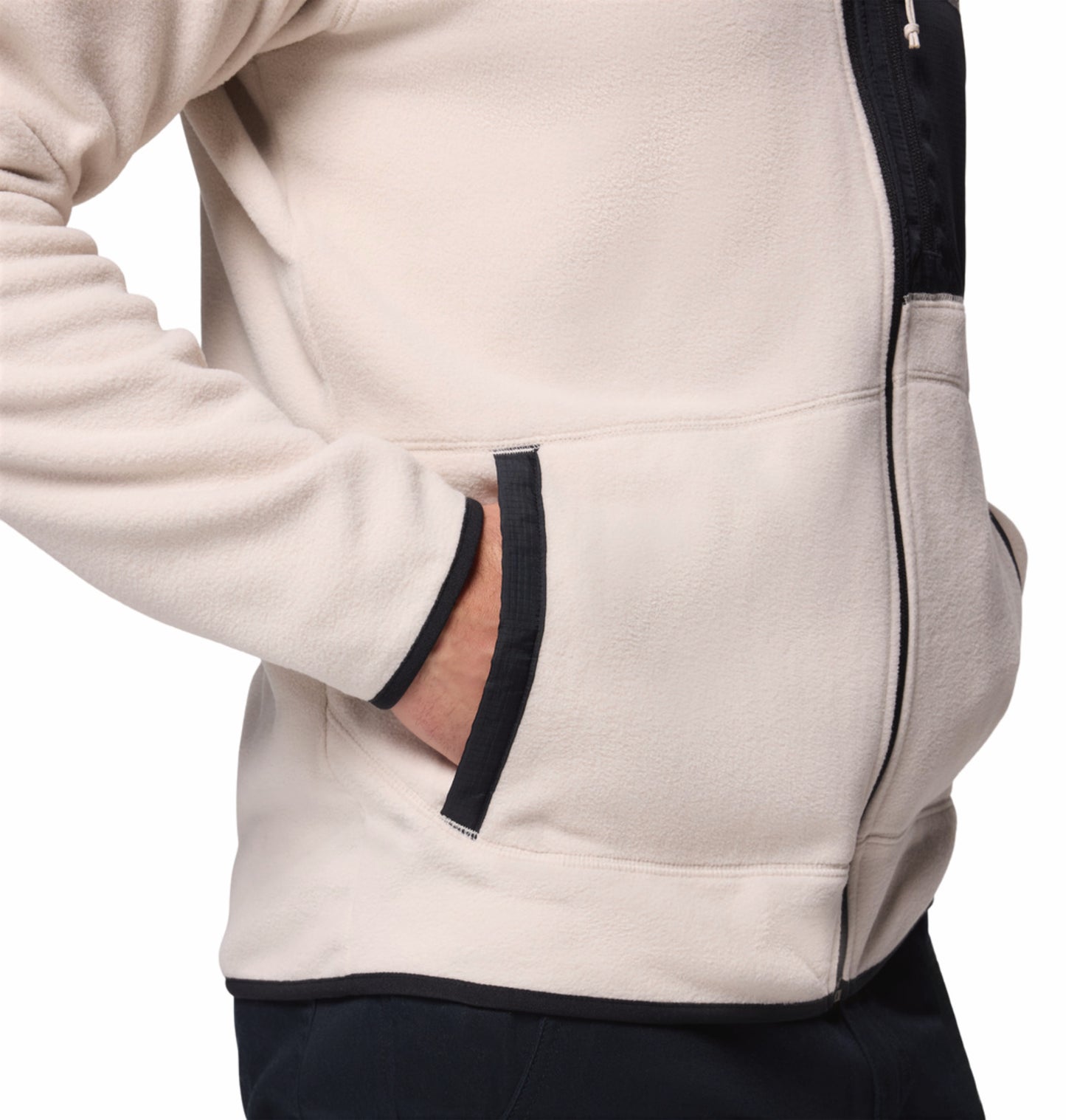 Columbia Men Beige Fast Trek Overlay Fleece Jacket