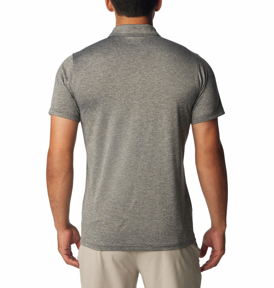 Columbia Men Black Omni-Wick Hike Polo Tshirt