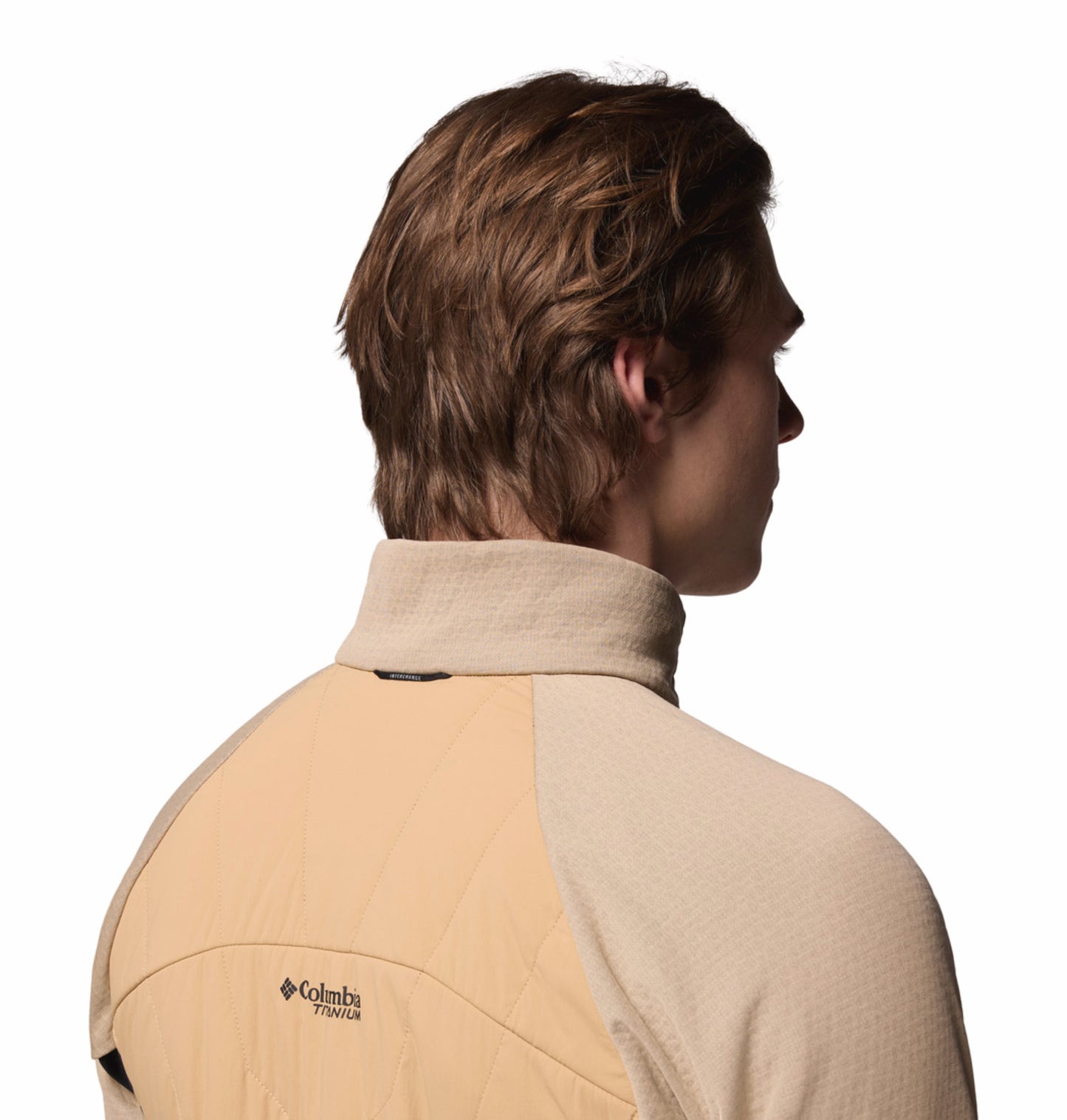 Columbia Men Brown Omni-Heat Arctic Hybrid Fleece Jacket