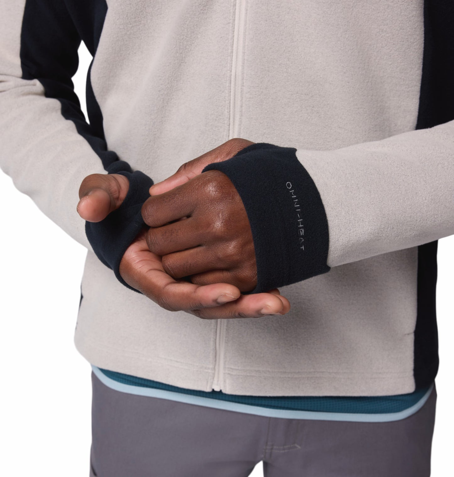 Columbia Men Beige Omni-Heat Arctic Peak Fleece Jacket