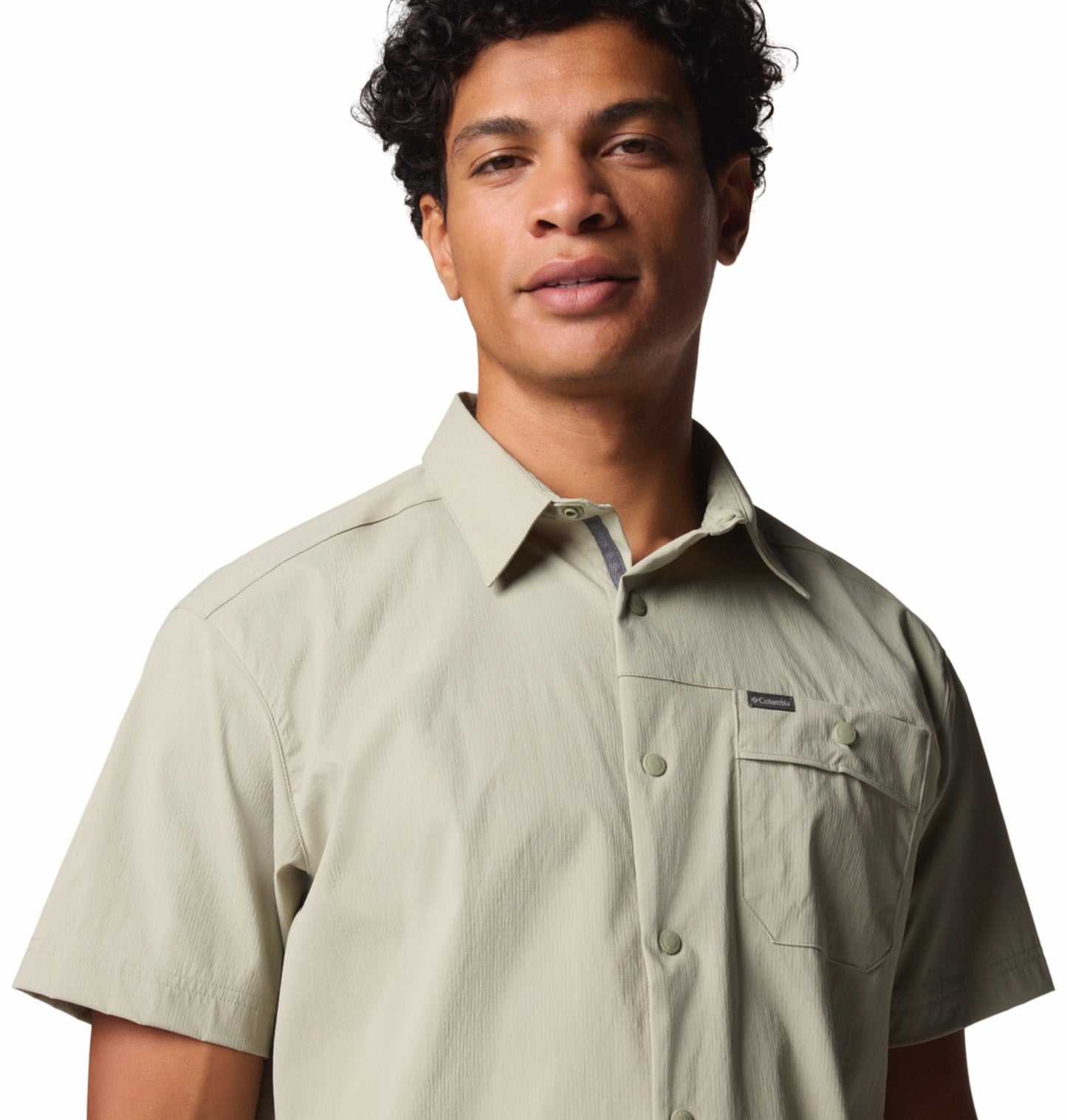 Columbia Men's Green Omni-Shade Landroamer Ripstop II Short Sleeve Shirt