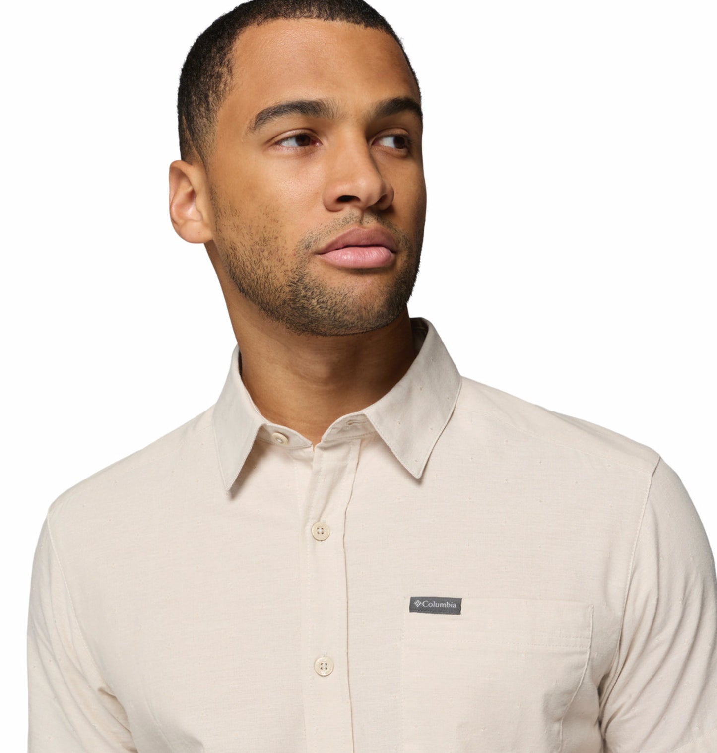 Columbia Men Omni-Wick Rapid Rivers Novelty Beige Shirt