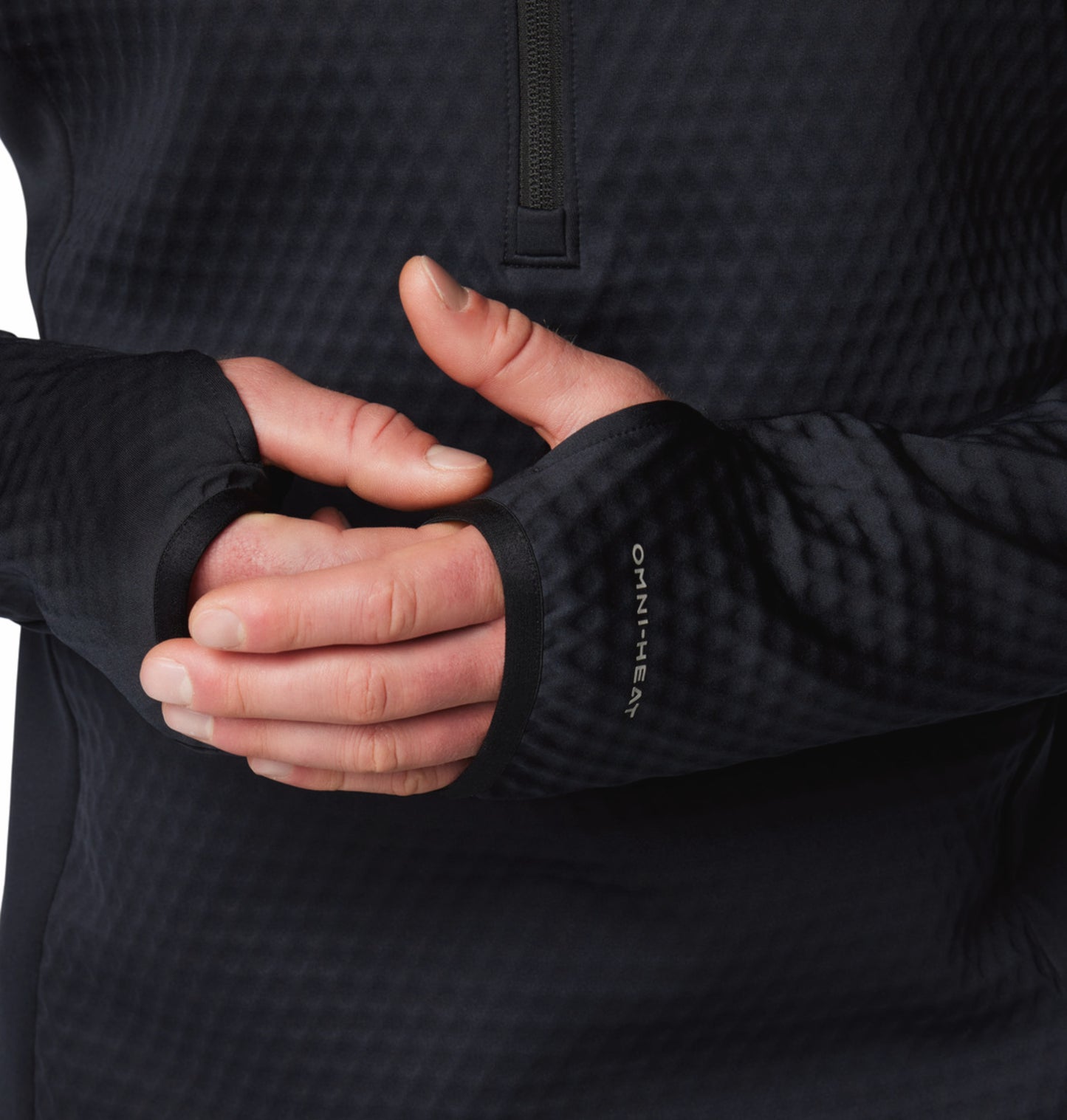 Columbia Men Black Omni-Wick Crystal Leaf Fleece Jacket