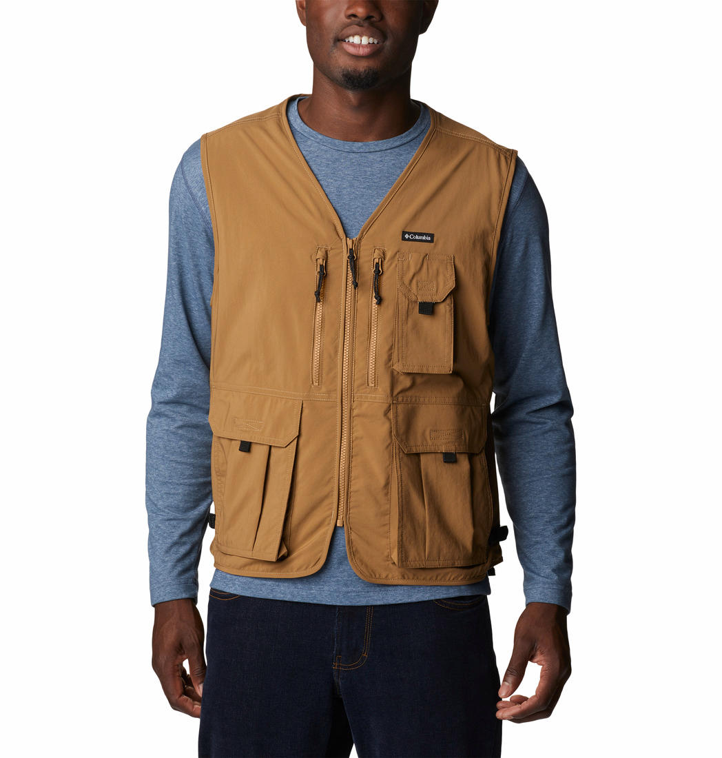 Columbia Men Brown Silver Ridge Utility Vest (Sun Protection)