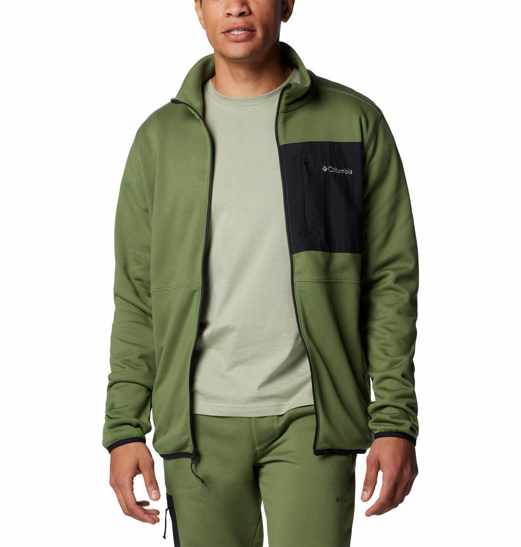 Columbia Men Green Omni-Wick Hike II Fleece Jacket