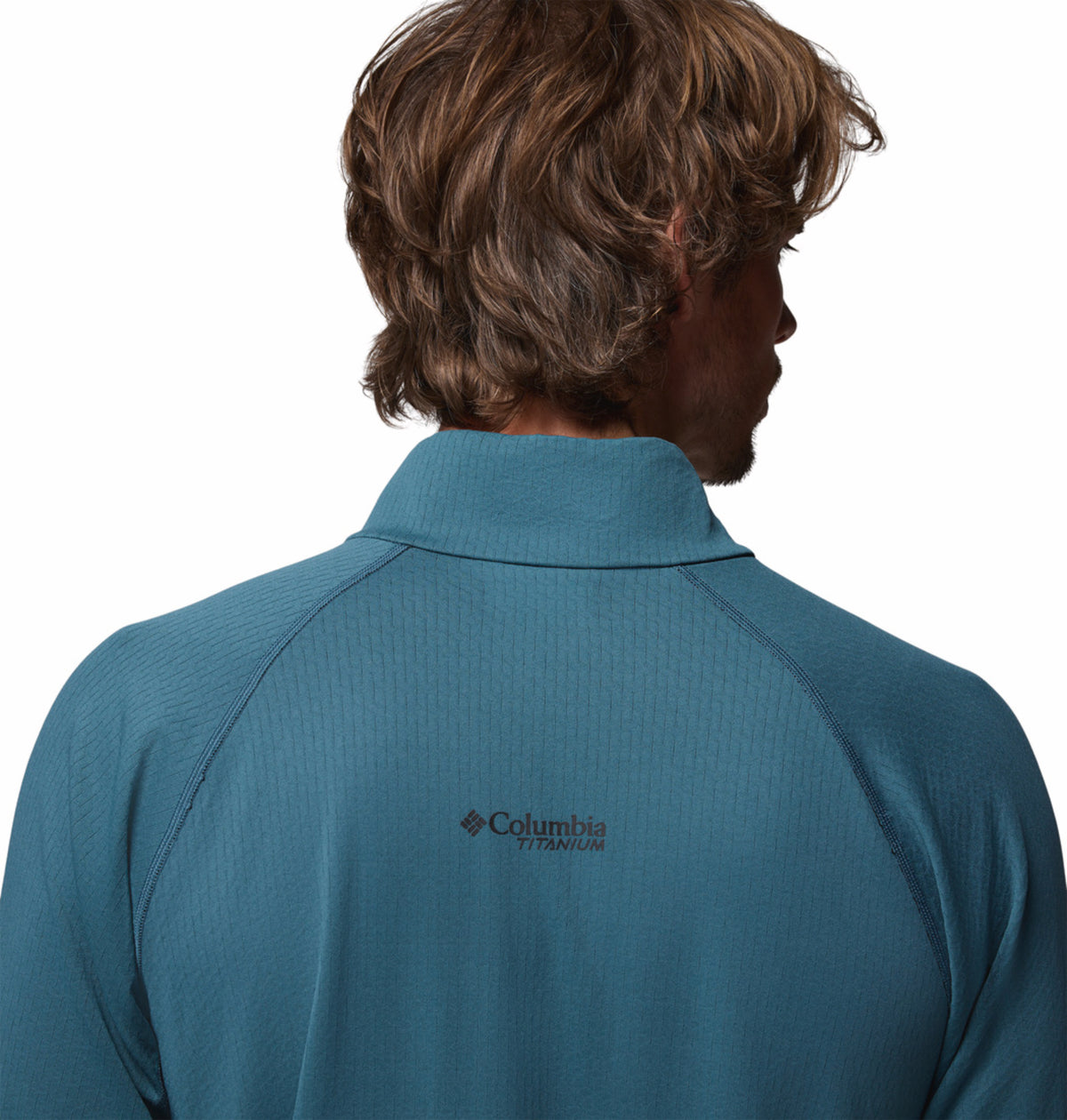 Columbia Men Blue Omni-Shade Driventure Half Zip Sweatshirt (Sun Protection)