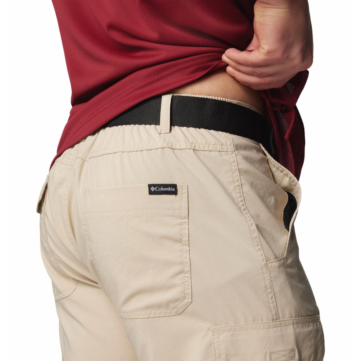 A Men Wearing Columbia Men Brown Silver Ridge Utility Cargo Short (Sun Protection)