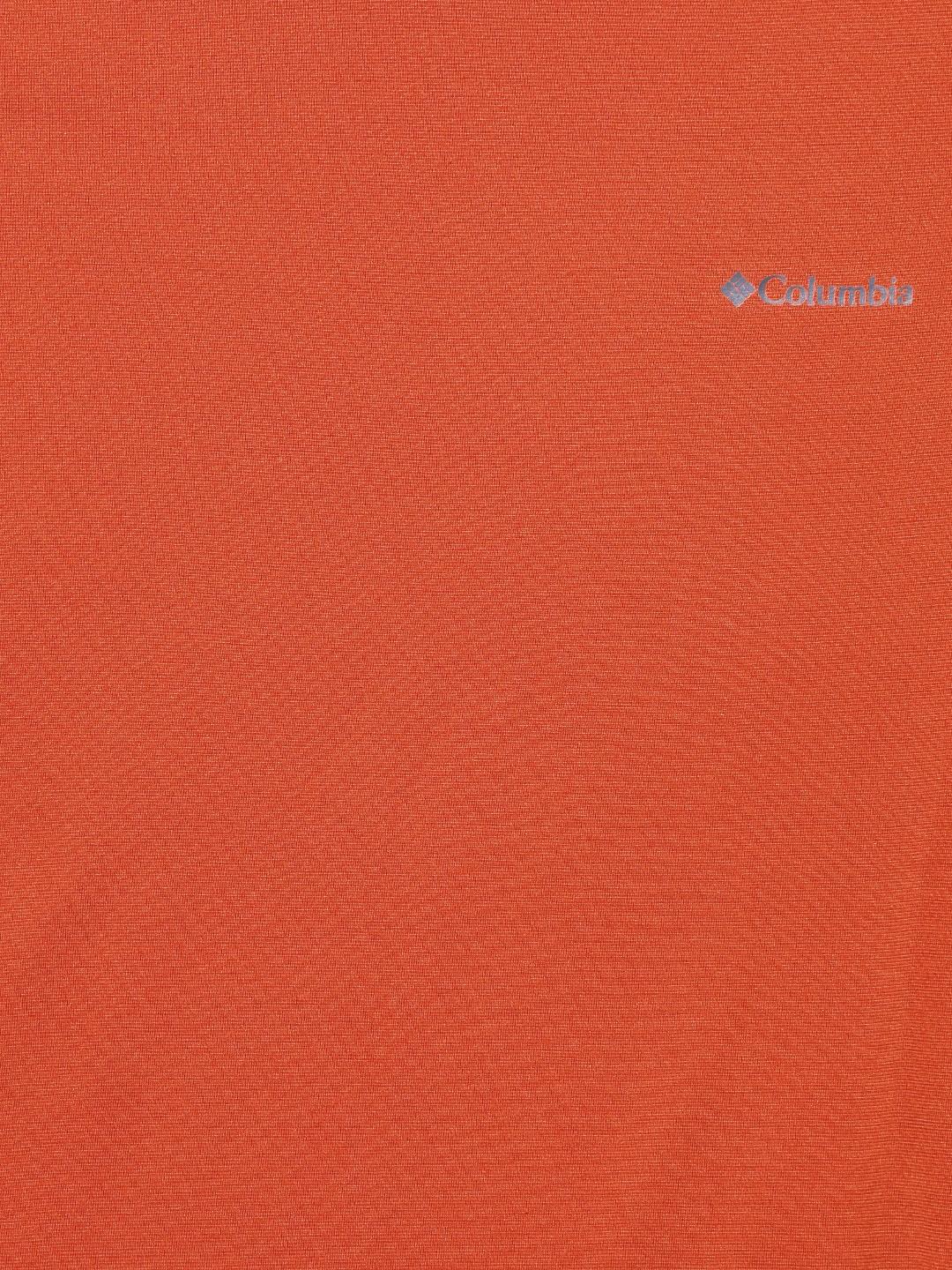 Columbia Men Orange Mountain Tech III Short Sleeve Crew (Sun Protection)