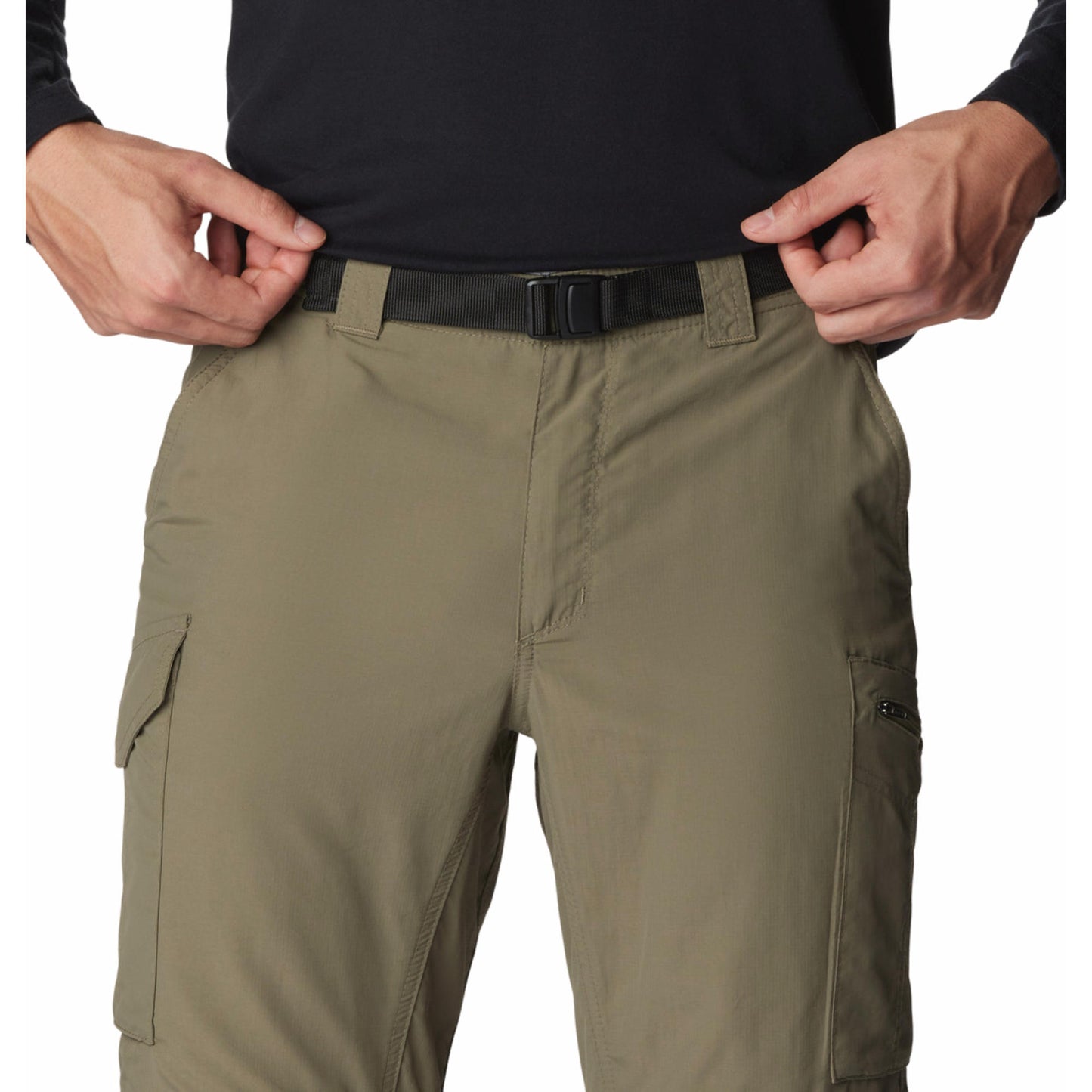 Columbia Men Green Omni-Shade Silver Ridge Convertible Pant (Sun Protection)