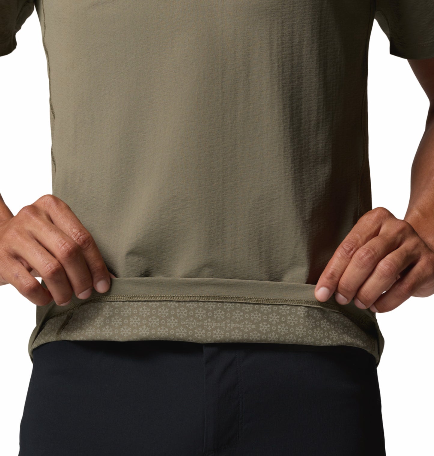 Columbia Men Olive Green Omni-Freeze Diamond Peak Pro Polo Tshirt