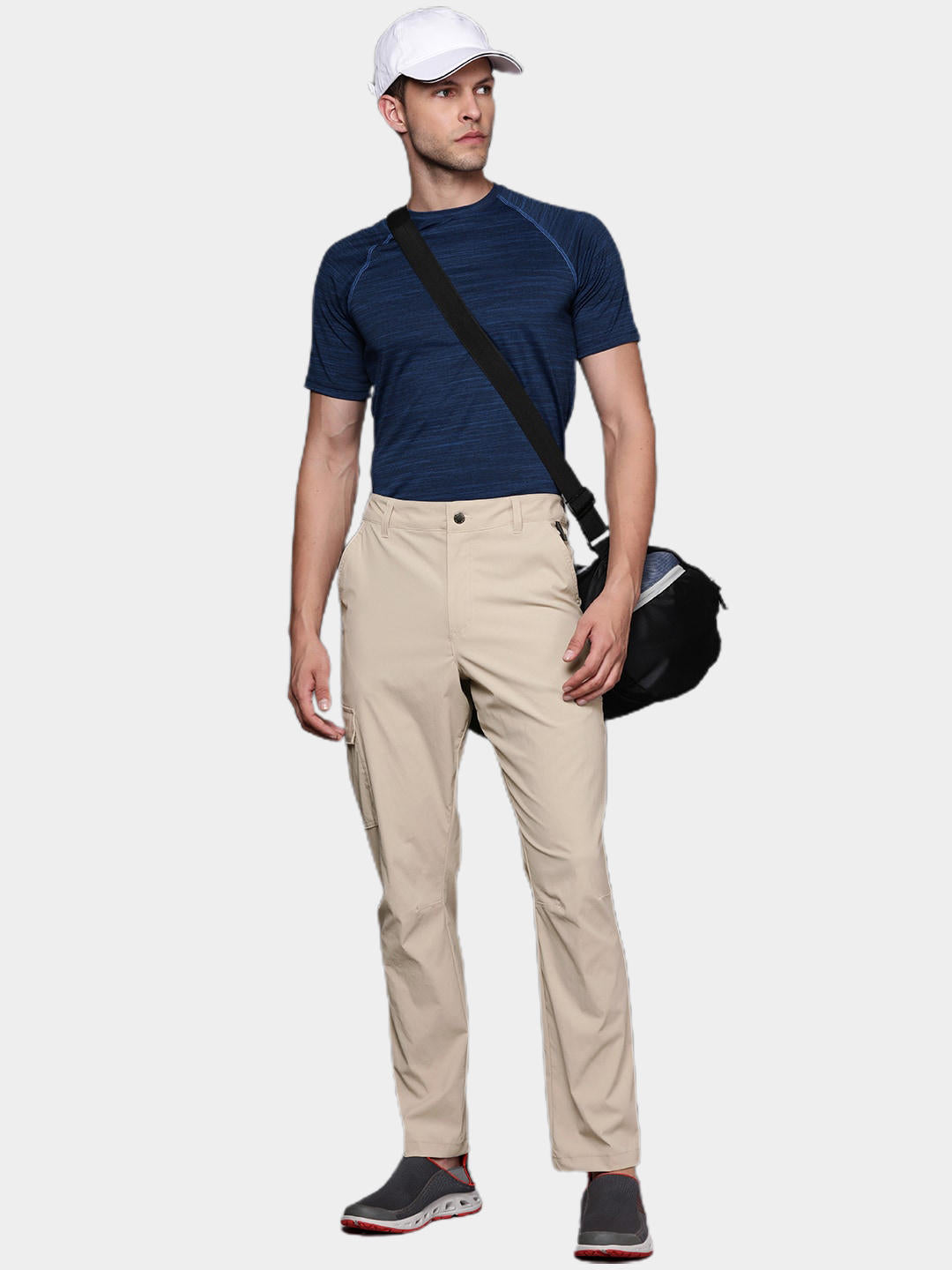 A Men Wearing Columbia Men Brown Newton Ridge II Pant (Sun Protection)