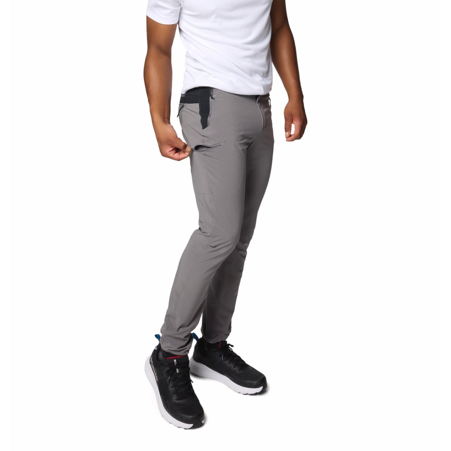 A Men Wearing Columbia Men Grey Triple Canyon Pant II (Sun Protection)