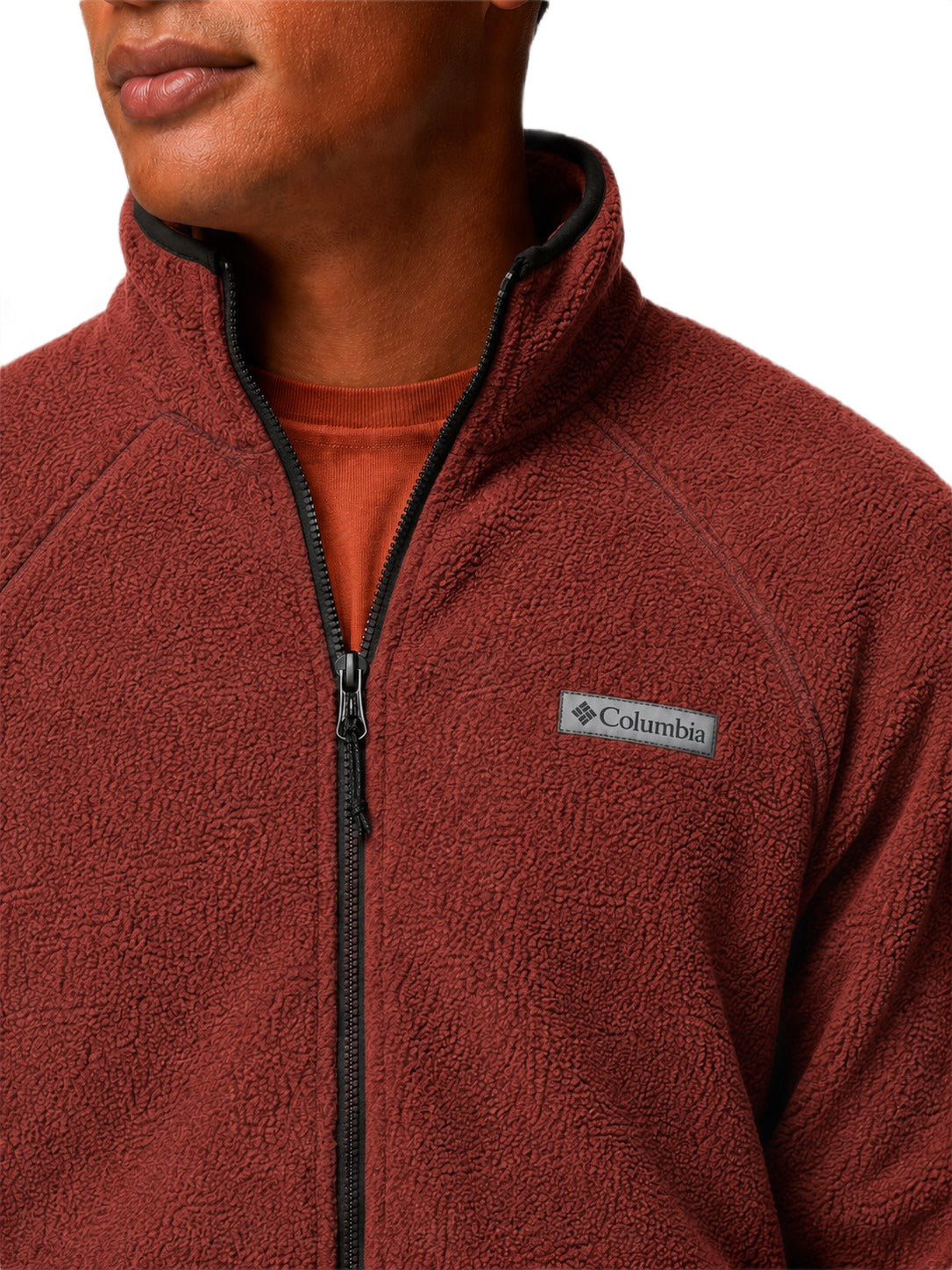 men red mtr timber crest fleece jacket