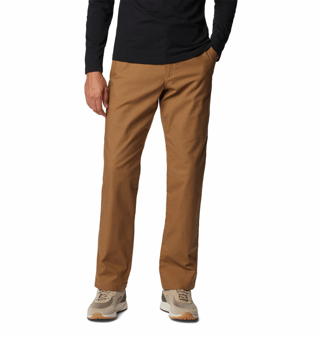 Columbia Men's Flex ROC Pant – Brown, 50W X 30L Big, Stretch Cotton Blend With Multiple Pockets