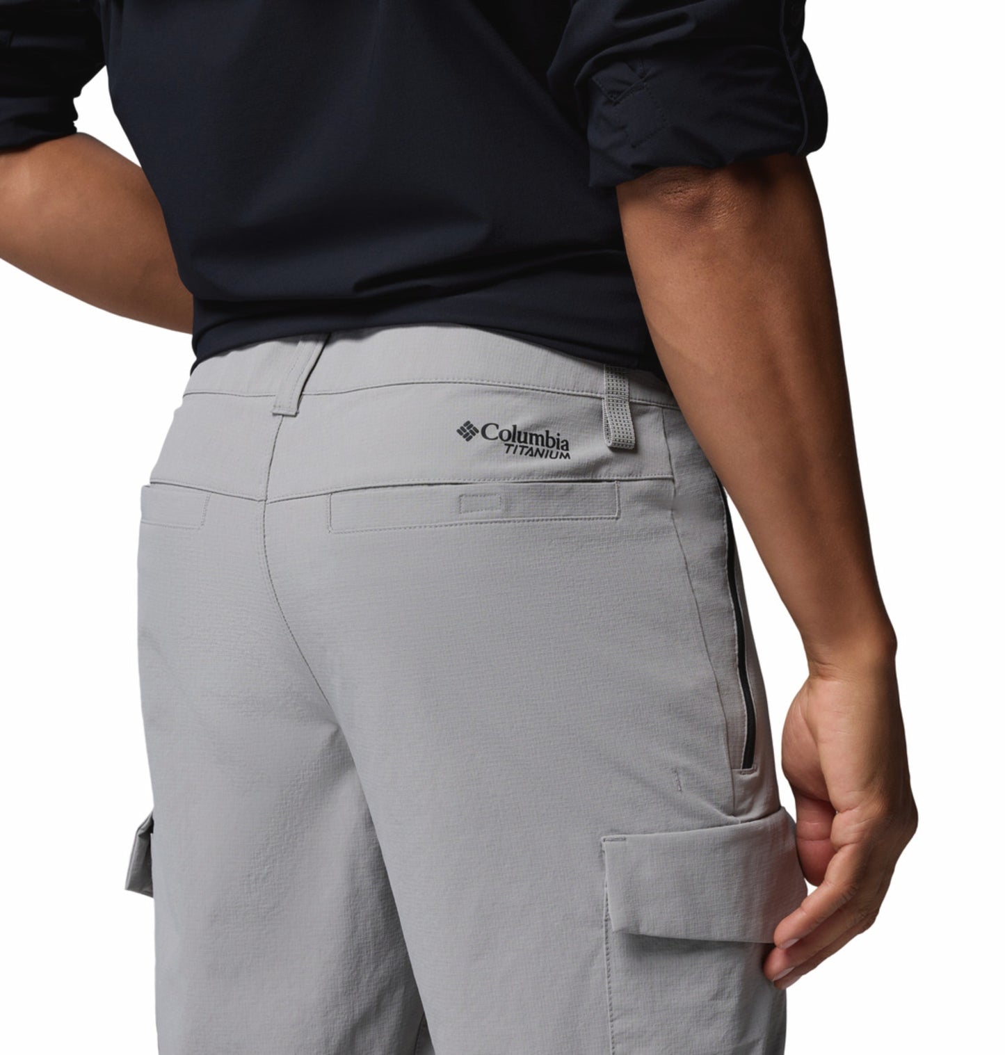 Columbia Men Grey Omni-Shade Silver Ridge Elite Convertible Hiking Pants