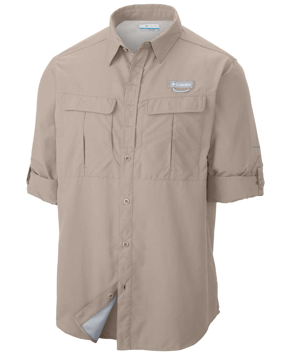 Columbia Men Beige Cascades Explorer Long Sleeve Shirt (Sun Protection)