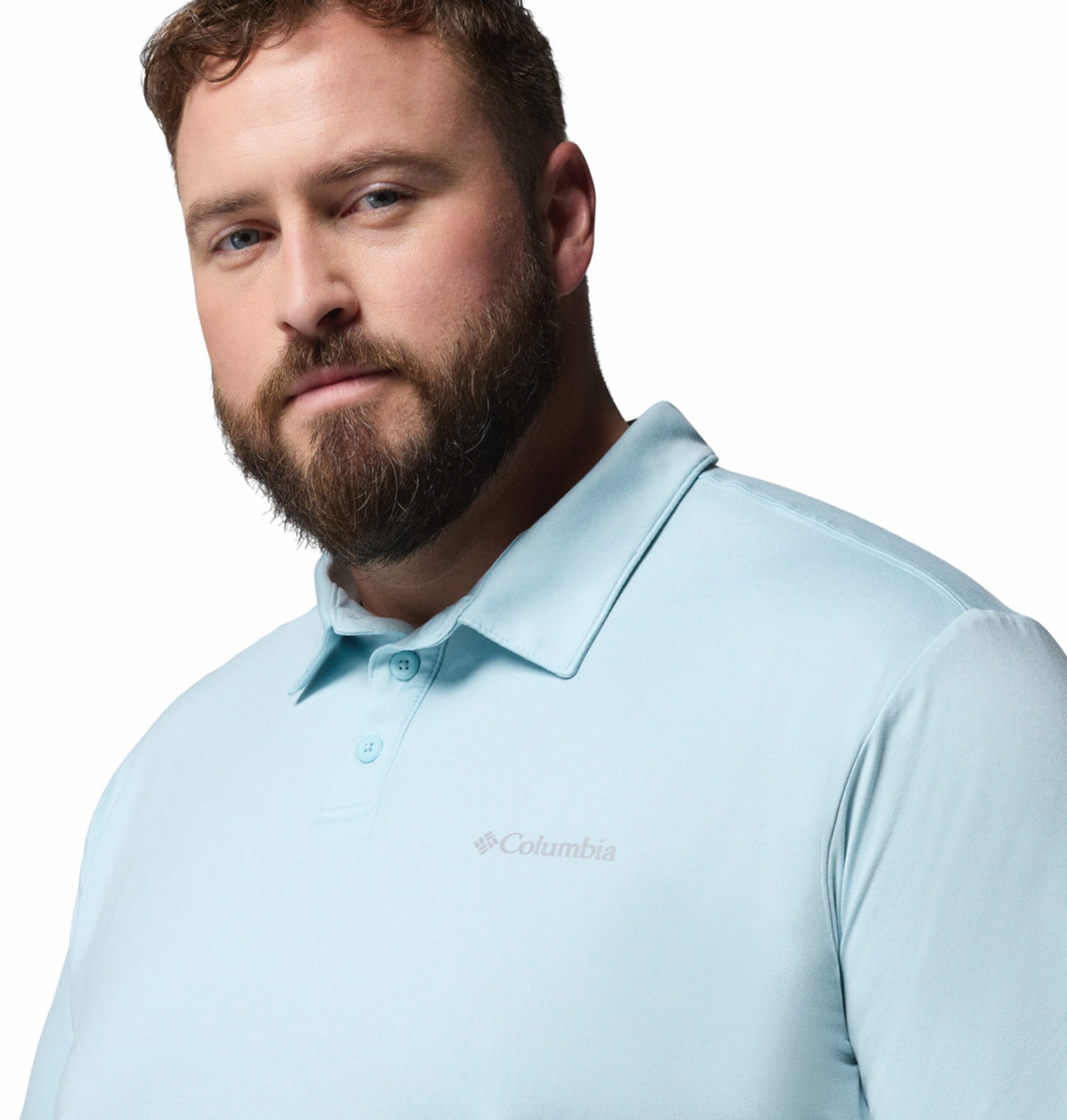 Columbia Men's Blue Omni-Shade Parsons Point Polo Shirt for Sun Protection
