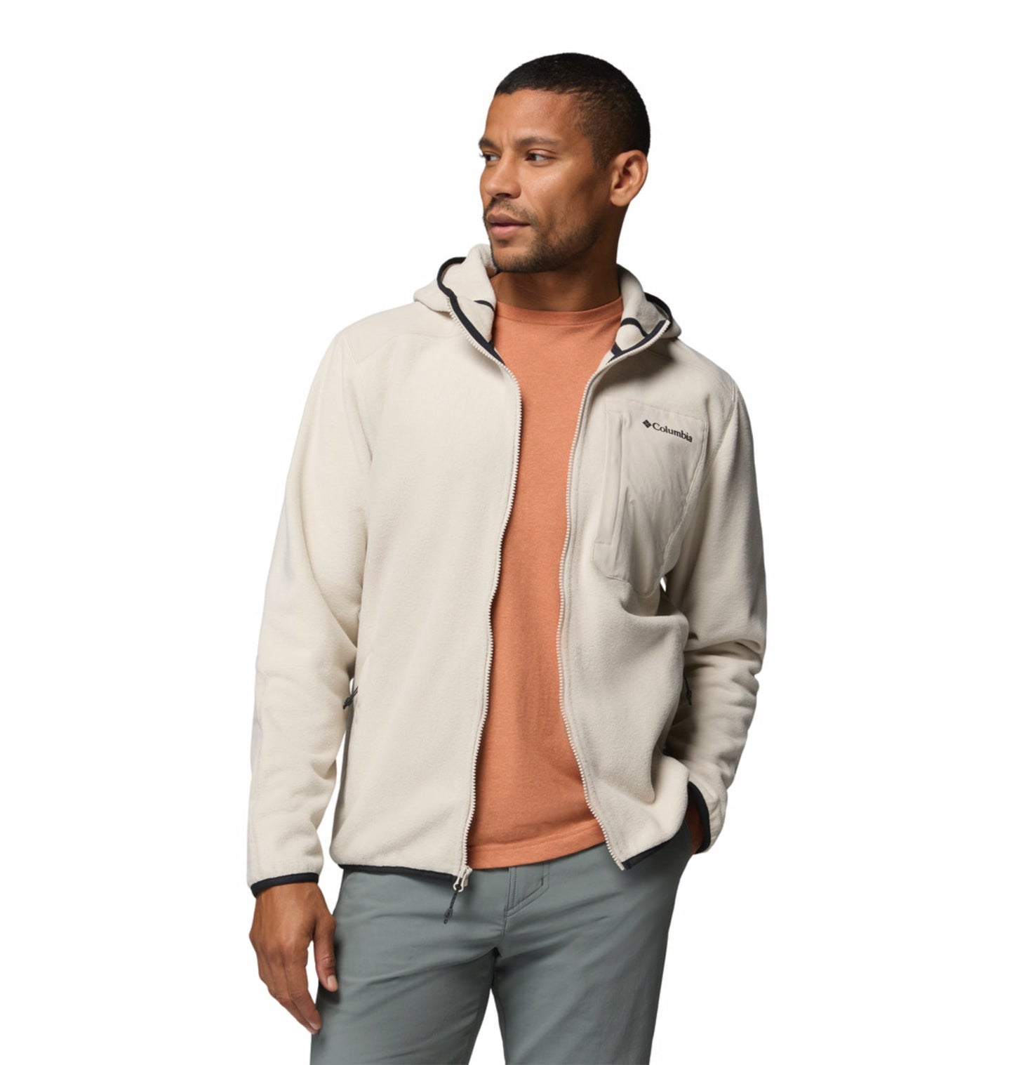 men beige mtr pacific arch 200 fleece jacket