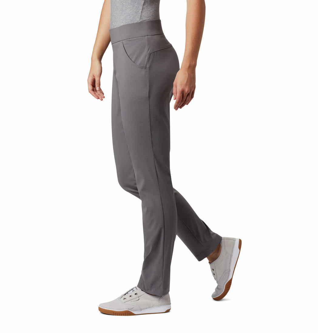 Columbia Women Grey Anytime Casual Pull On Pant (Sun Protection)