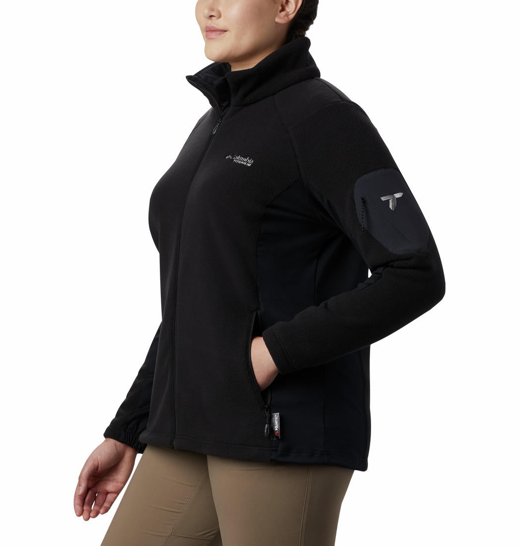 Columbia Women Black Omni-Wick Titan Pass 2.0 II Fleece Jacket