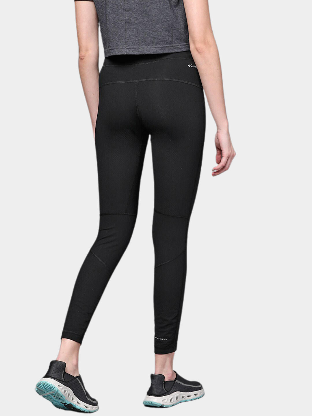 A Women Wearing Columbia Women Black W Omni-Heat Infinity Tight (Non Returnable)