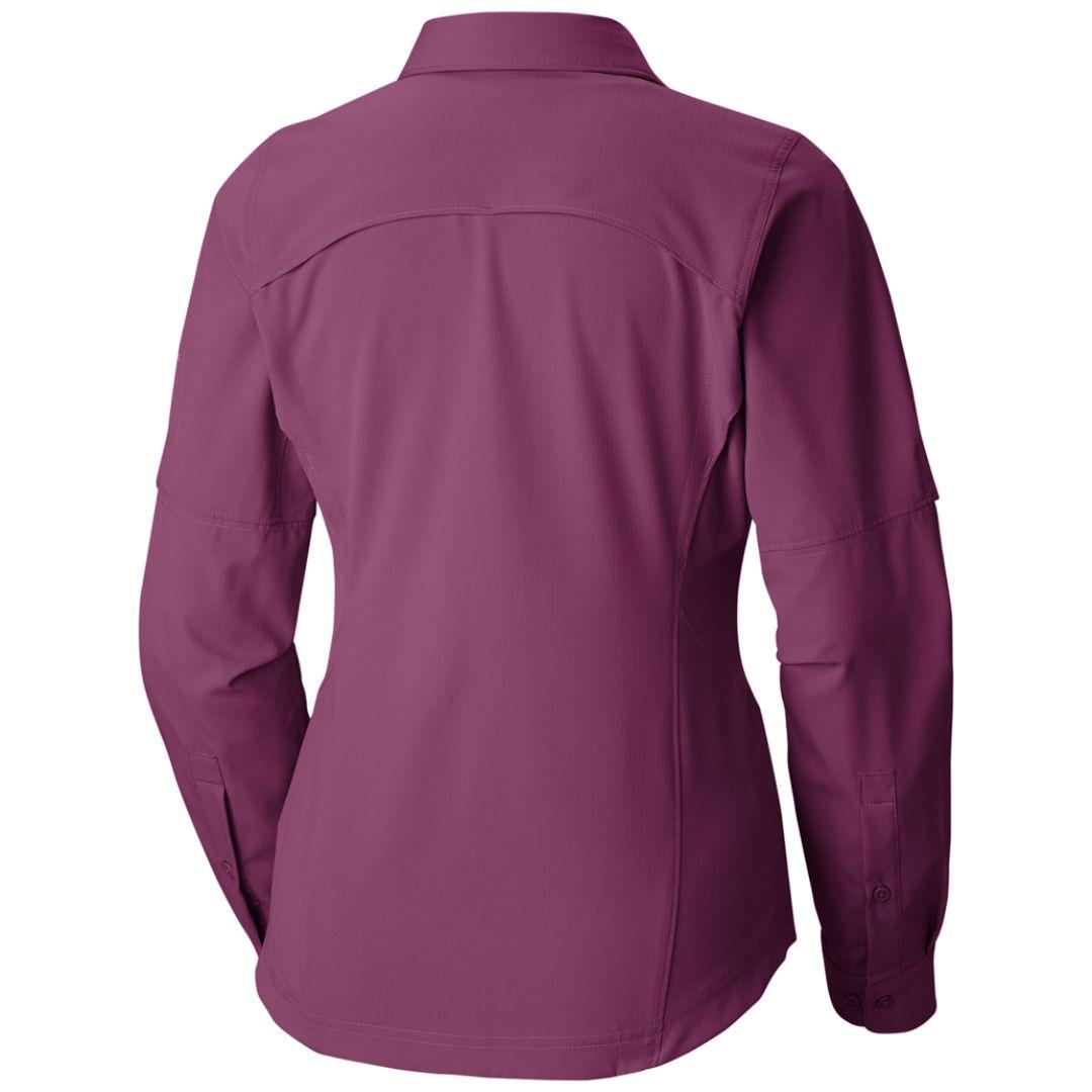 Columbia Women Purple Silver Ridge Long Sleeve Shirt (Sun Protection)