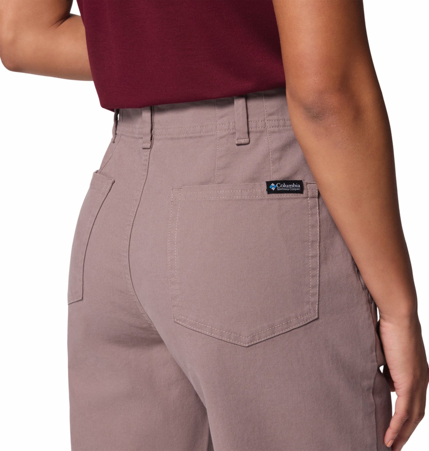 Columbia Women's Mauve ROC Straight Leg Pant for Outdoor Comfort