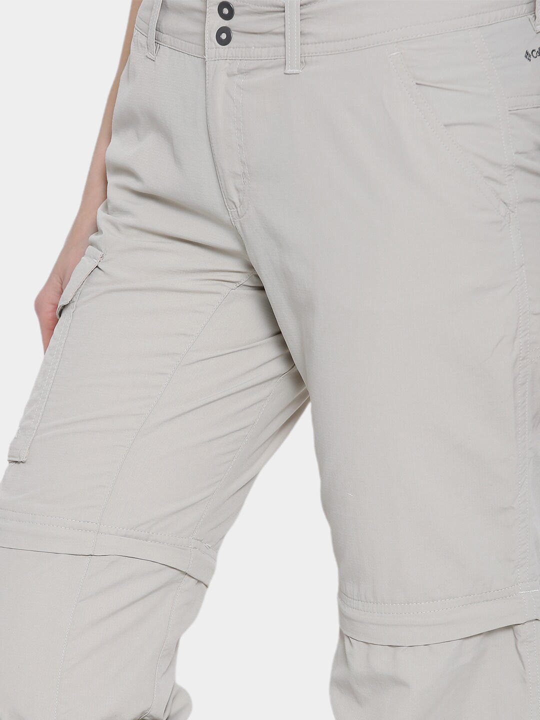 Columbia Women Beige Silver Ridge Convertible Pant (Sun Protection)