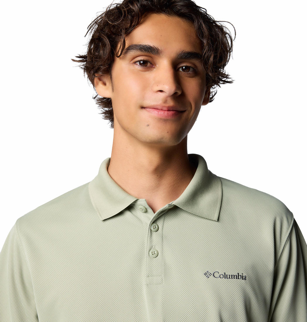Columbia Men Green Omni-Shade Utilizer Polo Tshirt (Sun Protection)