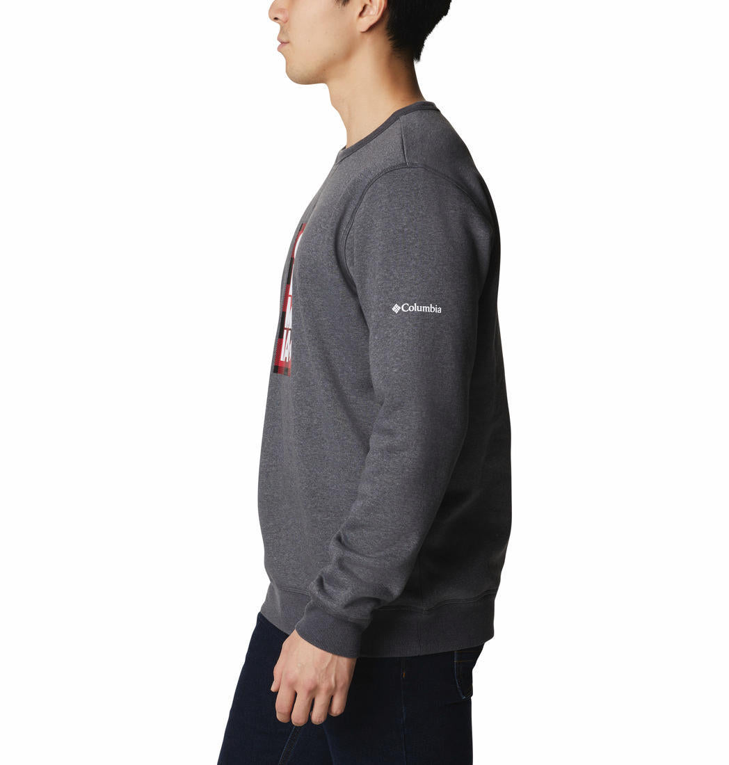 Columbia Men Black M Columbia Logo Fleece Crew (Sun Protection)
