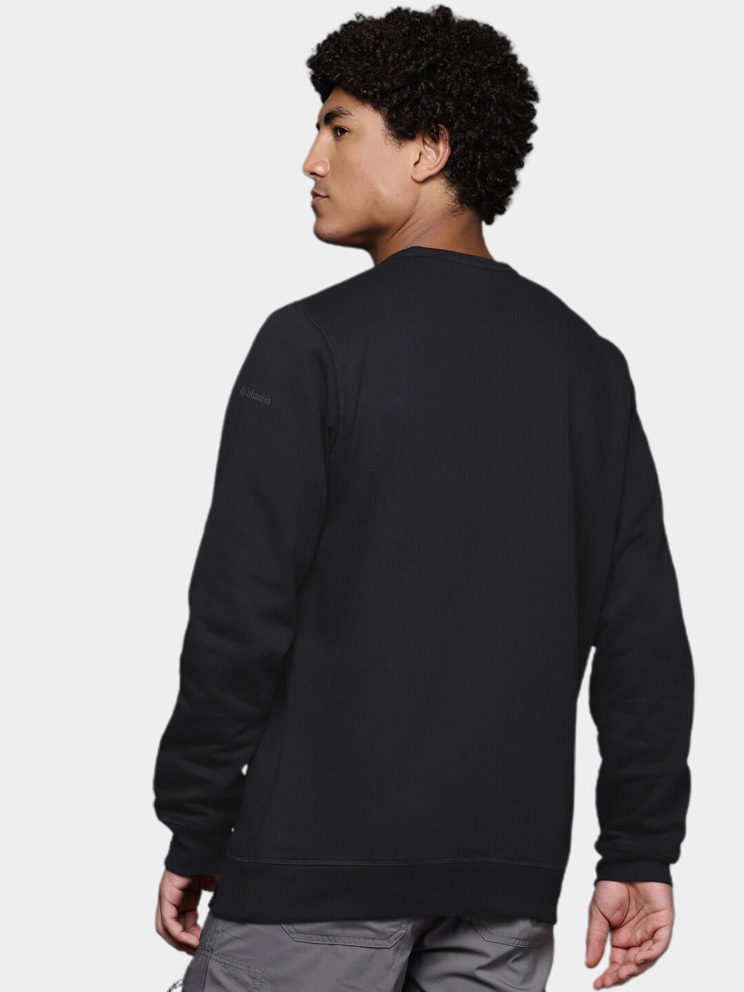 Columbia Men Black UPF 50 M Logo Fleece Crew Fleece