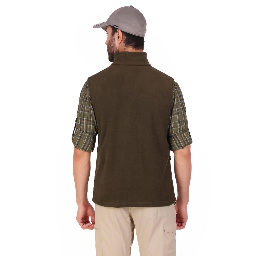 Columbia Men Olive Fast Trek Fleece Vest