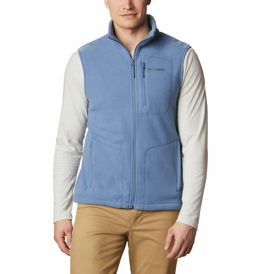 Columbia Men Blue Fast Trek Fleece Vest
