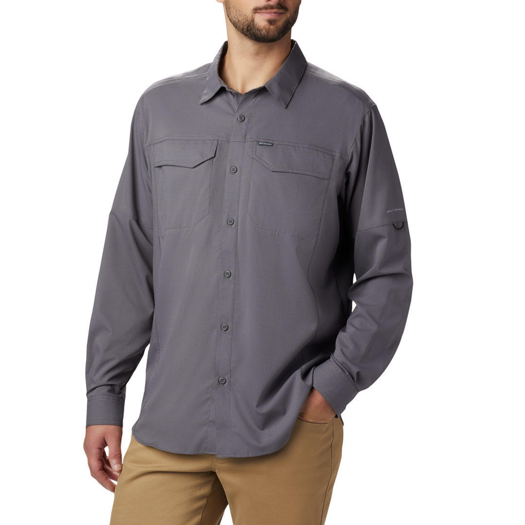 Columbia Men Grey Omni-Wick Silver Ridge Lite Shirt